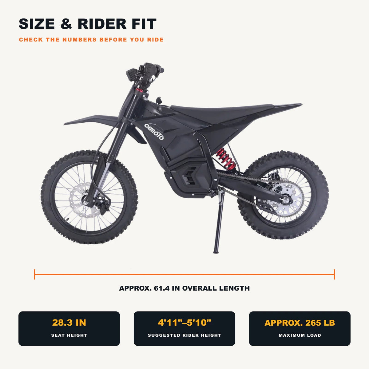 CEMOTO D03 Pro Off-Road Electric Dirt Bike For Teens & Adults cemoto