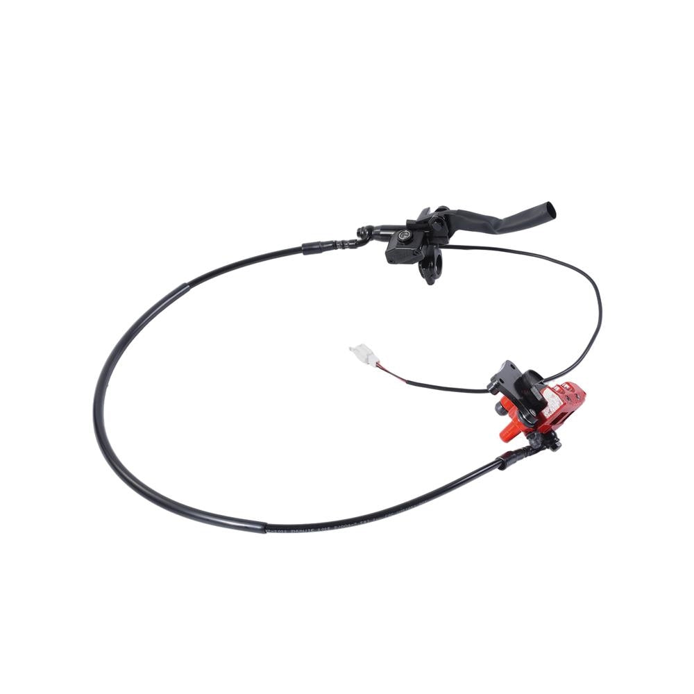D Series hydraulic disc brake kit with black lever, hose and red caliper