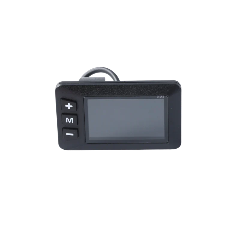 A product-focused view of the CEMOTO D03 G518 display used as an example of a control interface that must be checked when matching an e-bike controller.