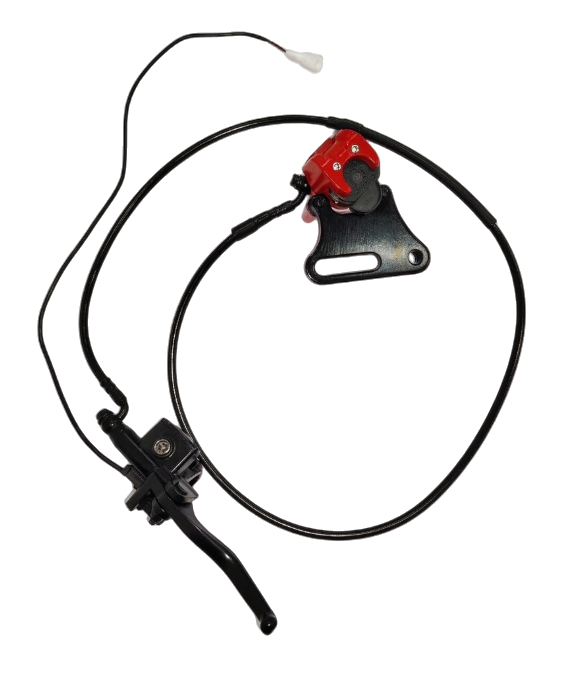D Series hydraulic disc brake kit with red caliper, black lever, and cable