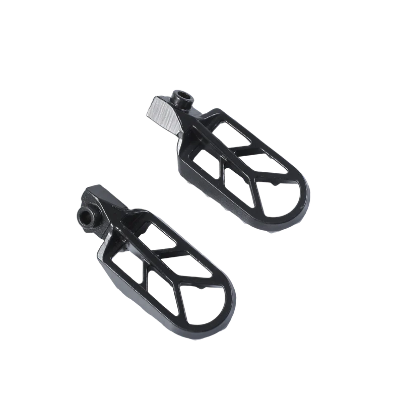 Pair of black D03 aluminum pedals with wide anti-slip platform